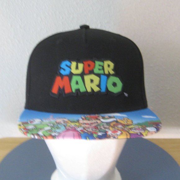 Nintendo Super Mario Embroidered Character Group Adjustable Snapback Cap Hat - Picture 2 of 12